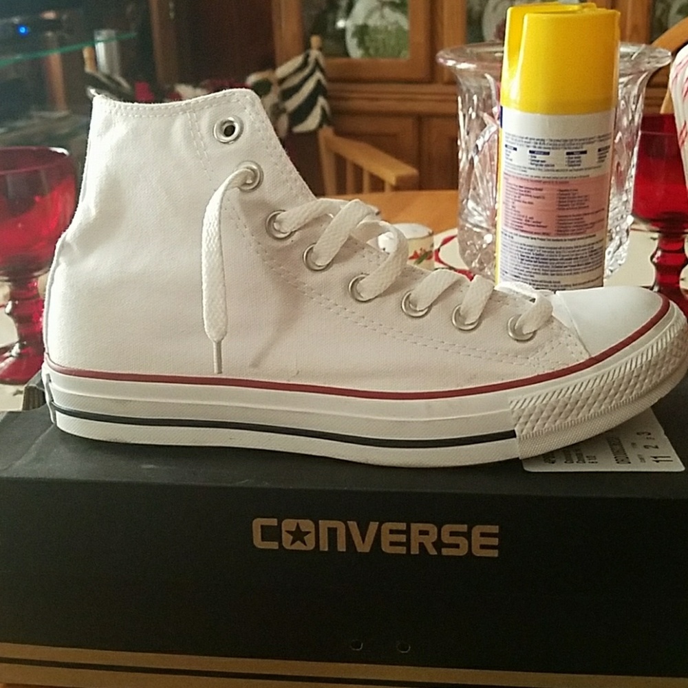 White  all stars  converse